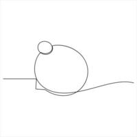Continuous speech bubble single line art drawing dialogue speech bubble border illustration vector