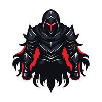 Dark Knight With Ragged Cloak, Esports Logo Design vector