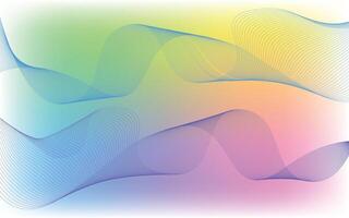 abstract wave lines wide background vector