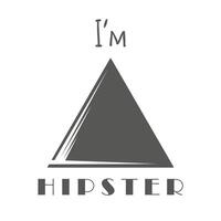 Logo hipster isolated on white background vector
