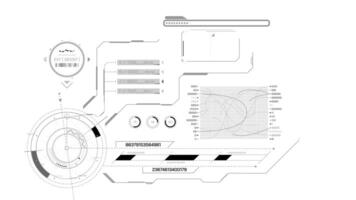 High-tech display design with data processing animation video