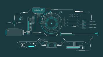 High-tech screen design with data processing animation video