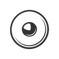 Vintage avocado silhouette icon isolated on white vector