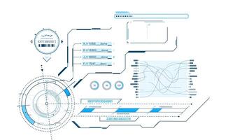High-tech display design with data processing animation video