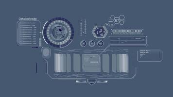 Infographic animation on the theme of biometric data management system video