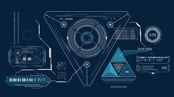 Animation of high-tech interface design for data processing video