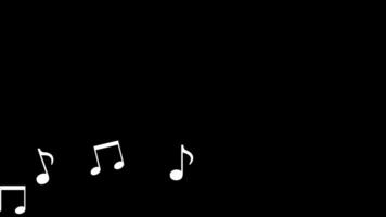 High Quality 4K Animated Musical Notes on a Transparent Background video