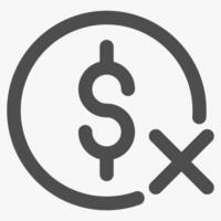 failed payment, finance and payments icon vector