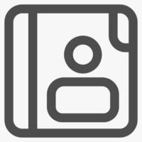 contact book, interface icons and symbols vector