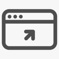 browser interface, internet and technology icon vector