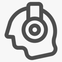 support agent, simple customer service icon vector