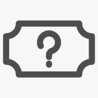 ticket system, simple customer service icon vector