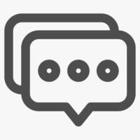 live chat, simple customer service icon vector