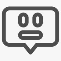 chatbot, simple customer service icon vector