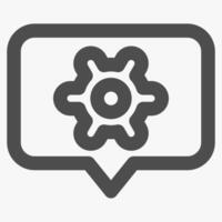 technical support, simple customer service icon vector