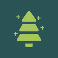 Green christmas tree design vector
