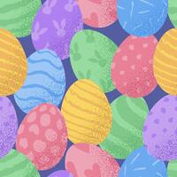 Easter eggs seamless pattern vector