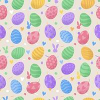 Easter eggs seamless pattern vector