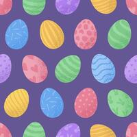 Easter eggs seamless pattern vector
