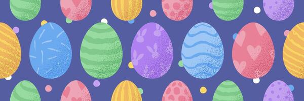 A colorful pattern with eggs and dots vector