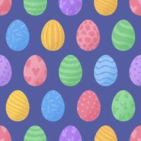 Easter eggs seamless pattern vector