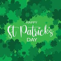 St Patrick day and clover leaf background vector