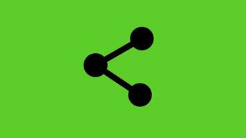 Share arrow icon animation on Green screen. Send Data and sharing files animated Arrow for social media WebSite and overley. video
