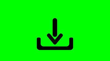 Animated Download Arrow Icon. Save file icon animation Green screen file document import download Archive and folders. Arrow bar Button swipe up down video