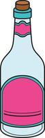 A vibrant pink bottle with a modern design, great for beverages or decorative use. vector