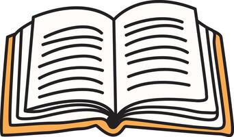 An open book with a simple, clean design, perfect for reading and education themes. vector