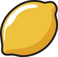 A whole lemon with a bright yellow color, fresh and perfect for food and drink themes. vector