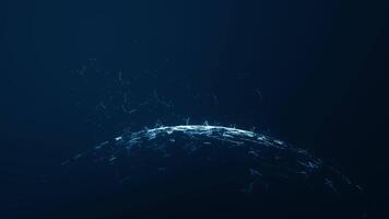 Abstract technology global digital network connections. video