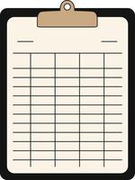 A clipboard with a checklist, perfect for organization, planning, and office work. vector