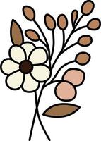 Beautiful bouquet of flowers in soft pastel colors, perfect for adding a touch of nature to any space. vector