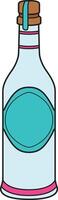 A stylish alcohol bottle with a modern design, perfect for branding and beverage packaging. vector