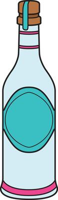 A stylish alcohol bottle with a modern design, perfect for branding and beverage packaging.