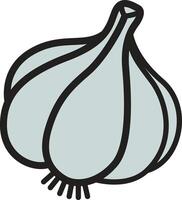 Fresh garlic bulb with cloves, ideal for cooking or adding flavor to dishes. vector