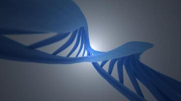 Science motion background animation with a microscopic view of rotating DNA double helix strands. This genetics concept background is full HD and a seamless loop. video