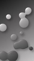 Stylish abstract liquid background with fluid morphing glossy blob shapes and a smooth grayscale gradient. Fresh energetic playful background for social media and branding. Vertical animation. video