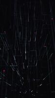 Abstract tech 3D circuit board styled background with fast moving nodes streaming digital data. This modern technology vertical background is a seamless loop. video