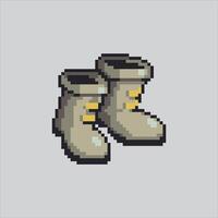 Pixel art illustration Fishing Boots. Pixelated Rubber Boots. Fishing Rubber Boots Icon pixelated for the pixel art game and icon for website and game. old school retro. vector
