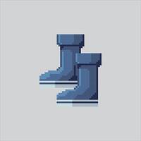 Pixel art illustration Fishing Boots. Pixelated Rubber Boots. Fishing Rubber Boots Icon pixelated for the pixel art game and icon for website and game. vector