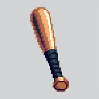 Pixel art illustration Bat Stick. Pixelated Baseball Bat. Baseball Bat Stick Icon pixelated for the pixel art game and icon for website and game. old school retro. vector