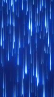 Abstract digital background with blue light streaks resembling falling rain. Dynamic and futuristic energy flow concept video
