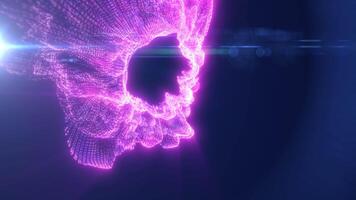 Abstract purple stream of light with digital textures, creating a dynamic energy video