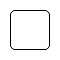 A square with a black outline on a white background vector