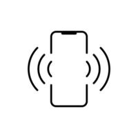 Vibrating smartphone icon. Phone connection sign. Cellphone vibration symbol vector
