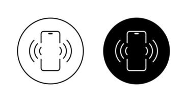 Vibrating smartphone icon. Phone vibration sign. Cellphone connection symbol vector