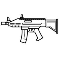Clean Firearm Line Art in Style vector