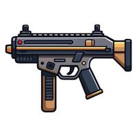 Gun Design with Shadows in Art vector